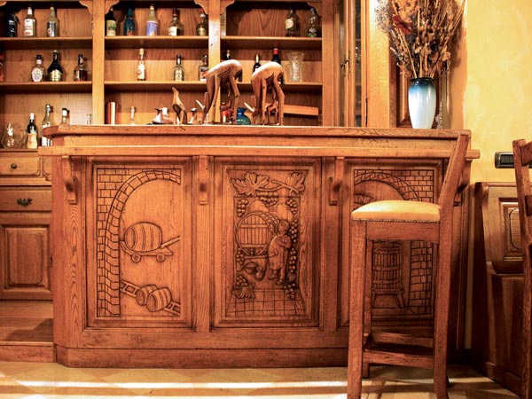Oak furniture bar